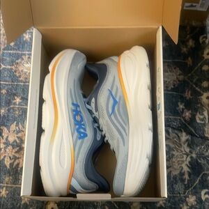 Hoka Blue and White Athletic Sneakers